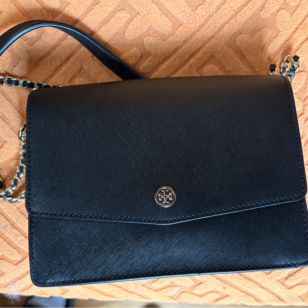 Tory Burch Robinson Black Crossbody Bag